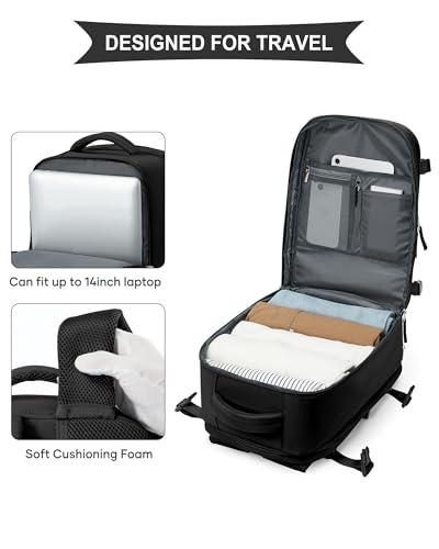 SZLX Vacuum Backpack with Pump Carry-on Luggage 40x30x20 Ryanair Vueling Wizzair Easyjet Backpack Travel Cabin Airplane 40x20x25 Ryanair Women Waterproof Carrying Backpack for Laptop Computer