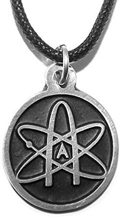Black Pewter Atheist / Atom Science Symbol Pendant