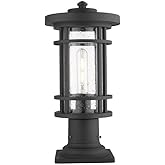 Z-Lite 570PHM-533PM-BK 1 Light Outdoor Pier Mounted Fixture, Black