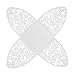 YOZATIA 50pcs Laser Cut Rose Candy Boxes, 2.6 x 2.6 x 2.8 Inches Gift Boxes for Anniverary Party Wedding Favor(White)