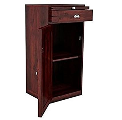 Jiya Creation Contemporary Style Mini Bar Cabinet Teak And