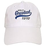 CafePress - World's Greatest Pop Pop Cap - Baseball Cap with Adjustable Closure, Unique Printed Baseball Hat