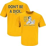 Smack Apparel Green Bay Football Fans. Don't Be A D!ck (Anti-Vikings). Gold T-Shirt (Sm-5X)