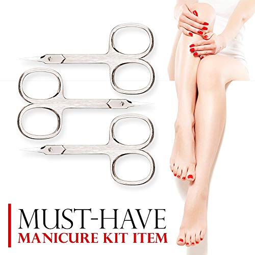 Titania Germany Cuticle Scissors - Premium Quality Tower Point Curved Cuticle Trimmer - For Cutting Dry Skin & Callus For Fingernail & Toenail Grooming