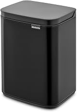 Brabantia Bo Waste Bin 4L Small Wall Mount Matt Black Easy Open Soft Close view 3
