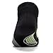 Feetures! Men's Elite Ultra Light No Show Tab, black + Reflector, medium