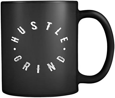 Hustle Grind Black Ceramic 11oz Mug
