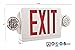 Lithonia Lighting Quantum LED Exit Sign/Emergency Light Combo, Exit Sign and Emergency Lights for Business, 2-Head Fixture, Red Letters, High Output Battery Backup, White (LHQM LED R HO M6)