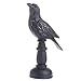Factory Direct Craft Sculpted Look Wood Crow on Wooden Spindle for Primitive or Halloween Displays
