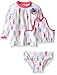 Sol Swim Little Girls' Toddler Pretty Sea Horses 3 Piece Rashguard Set, Pretty Sea Horses, 3T