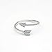 HANFLY 925 Sterling Silver Arrow Ring Fashion Adjustable Ring Minimalist Jewelry