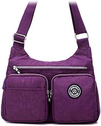 STUOYE Nylon Multi-Pocket Crossbody Purse Bags for Women Travel Shoulder Bag