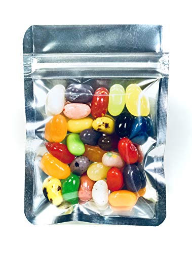 100 Pack Smell Proof Mylar Bags Gram 4 Mil Thick Clear Ziplock 3 1/4