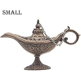 AVESON Classic Vintage Collectable Rare Legend Hollow Magic Genie Light Costume Lamp Home Table Decoration &amp; Gift, Small, Copper