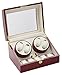 Diplomat 31-414 Cherry Wood Quad Watch Winder with Off-White Leather Interior