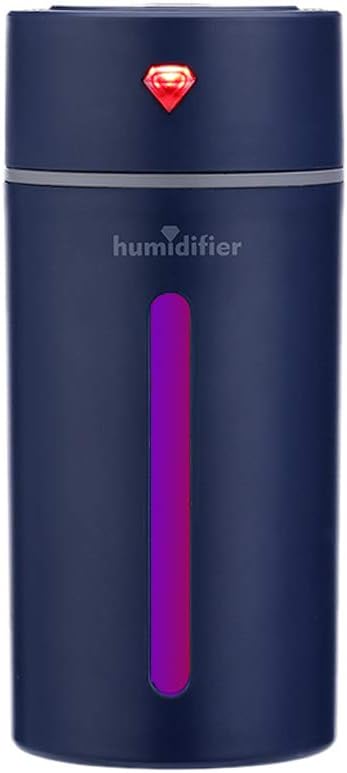 ohderii 250ml Portable Diamond Aromatherapy Essential Oil Diffuser Ultrasonic Diffusers Cool Mist Humidifier with 7 Colors LED Lights and Waterless Auto Shut-Off for Home (Diamond Deep Blue)
