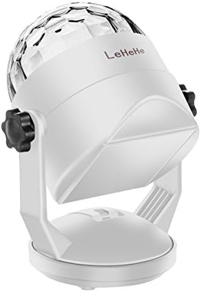 Battery Operated Strobe Light,LeHeHe 3W Sound Actived Auto 7 Color Changing 3 x AA Battery (Not Included) With Multi Function Holder Led Stage Light Show for Party Club DJ Dancing (White)