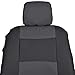 BDK OS-409-CC-A_am Black & Charcoal Synthetic Leather Seat Covers for Car SUV Van - Affordable PU Vinyle Replacement Covers