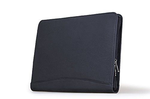 Classic Leather Organizer 3-Ring Padfolio with Left-Hand or Right-Hand Option