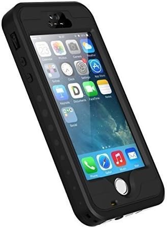 iPhone 5 5S Waterproof Case, LYNXTECH Ultra-thin Underwater Dust-proof Snow-proof Shock-proof Waterproof Case for iPhone 5 5S SE (Black)