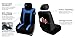 FH Group Front Set Cloth Car Seat Covers for Low Back Car Seats with Removable Headrest, Universal Fit, Airbag Compatible Seat Cover for SUV, Sedan, Van, Blue