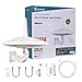 Dual-Omni Directional Outdoor TV Antenna for Multiple TVs,55/65 Mile Range, Amplified Outdoor/RV/Attic HD TV Antenna with Built-in 4G LTE Filter,4K UHD Ready, 33ft Coaxial Cable and Signal Splitter