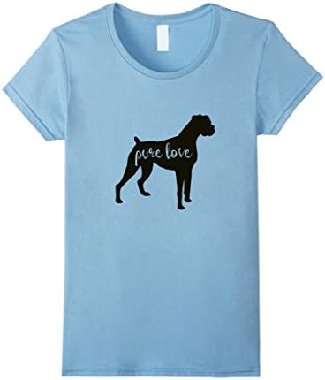Women's Pure Love Boxer Dog Shirt Graphic Dog Shirt XL Baby Blue