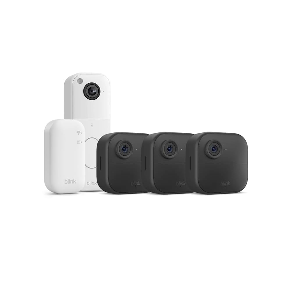 Blink Außenkamera 4 mit Blink Videotürklingel, inkl. Sync-Basismodul