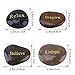 CYANBAMBOO Engraved Inspirational Gift Stones Words Natural Stones Lettering for Prayer Faith Meditation (25 Different Words 1-2 inches)- Worry Stones Party Rocks with Sayings Positive Motivational