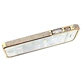 Diamond Crystal Bling Aluminum Metal Bumper Hard Rose Gold Case Cover For iPhone 5