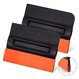Ehdis Pro-Tint Bondo Car Squeegee Decal Vinyl Wrap Window Tint Application Tool Double Suede Soft Felt for Edge Scraper 4 Inch - 2 Pcs
