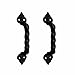 Renovators Supply Manufacturing Cabinet Handles for Cabinets and Drawers 5.8 in. Black Twisted Wrought Iron Cabinet Pulls with Mounting Hardware Pack of 2