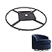 ECLV 360 Degrees Rotate Swivel Round Chair Recliner Base Bracket Couch Mechanism Bottom Plate Hinge Hardware,Black,24''