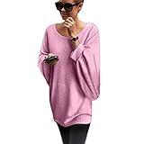 Teresamoon Clearance Sale ! Knitted Pullover, Women's Loose Pullover Casual Top Blouse T-Shirt (Free Size, Pink)