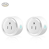 WiFi Smart Plug 2 Packs Mini Smart Outlet with Timing Function,Work with Amazon Alexa&Google Assistant IFTTT,No Hub Required,Remote Control your Appliances from Anywhere Anytime