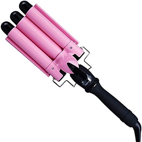 3 Barrel Hair Curling Iron Waver Wand Hair Curling Tools Hair Curler (25mm, Black)