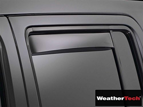 Side Window Deflector Visor Rainguard Rear Dark Tint - Fits Mitsubishi Mirage Sedan (4 Door) - 1993 1994 1995 1996 | 93 94 95 96 (WEA-UHQ-975) Rear Only