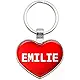 Metal Keychain Key Chain Ring I Love Heart Names Female E Elys - Emmy
