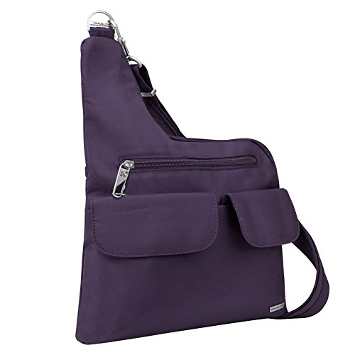 Travelon Anti-Theft Cross-Body Bag, Purple, Two Pocket