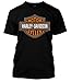 Harley-Davidson Men's Orange Bar & Shield Black T-Shirt 30290591