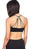 Pink Ice Women's Soft Breathable Sports Bra,Black,ONE