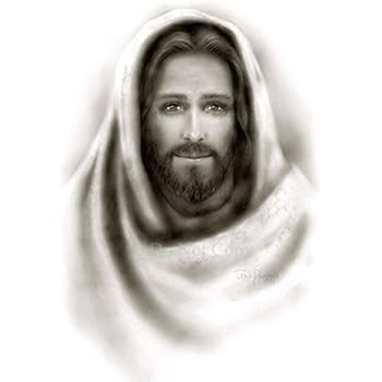 Picture of Jesus Christ black & white portrait print