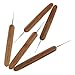 MagiDeal 5pcs Bamboo Hair Weaving Crochet Needles Dreading Hooks Dreadlock Tool for Braid Craft 0.5mm 0.75mm - 0.5mm