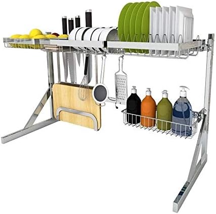 食器 水切り かご バスケット 水切りかご 水切りラック 食器乾燥 Easylifeアジャスタブル2ティア大型食器乾燥機ラック シンク食器乾燥棚の上に 年中無休 食器乾燥機 キッチンオーガナイザー収納スペースセーバー棚食器ホルダーのための1 キッチン
