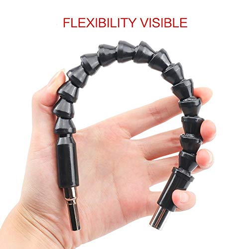 S-LONG Flexible Extension Screwdriver Bit, 1/4" Hexagon Drill Connect Drive Soft Shaft Screw, Power Drill Connection Tip 9.6 inch - Thumbnail 2