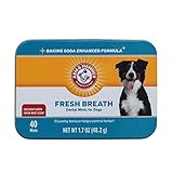 Arm & Hammer Dog Dental Care Fresh Breath Dental Mints for Dogs | Fresh Doggie Breath Without Brushing, 1.7 ounces (40 Pcs), Chicken Flavor
