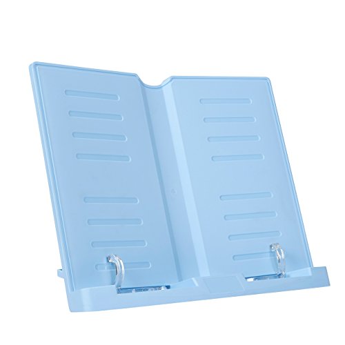Book Stand - Bookstand Book Rest and Cookbook Holder for Reading Textbooks, Books, Recipe Books, Blue, 11 x 9 x 2 inches