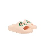 Lacoste Women's Serve Slide, Peach Croc with
