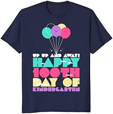 Colorful Up and Away Happy 100th Day of Kindergarten T-shirt