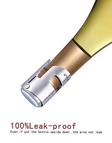 OWO Wine Stoppers, Prosecco Wine & Champagne Stoppers, Wine Saver, Bottle Sealer Keeps Wine Fresh, Keeps any Bottle of Bubbly as Fresh the Day it was Popped! by OWO - Thumbnail 2